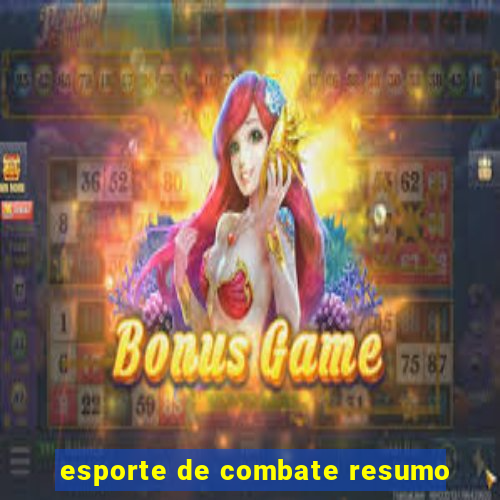 esporte de combate resumo