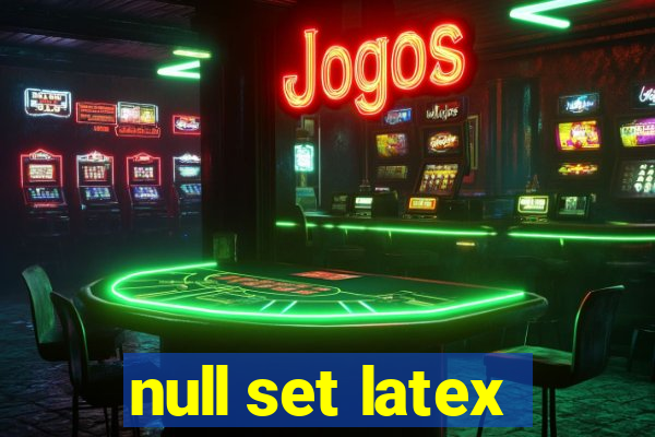 null set latex