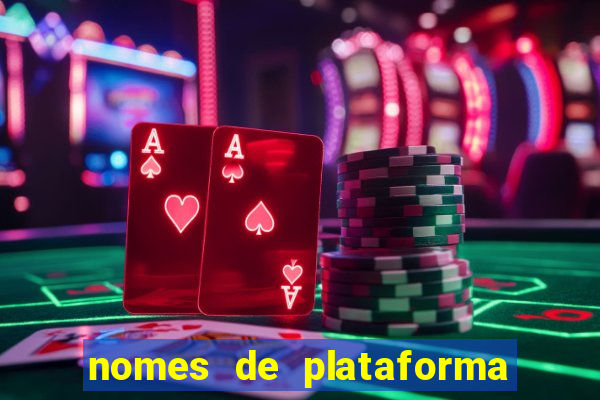 nomes de plataforma de jogos de aposta