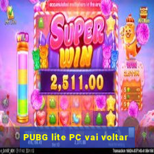PUBG lite PC vai voltar