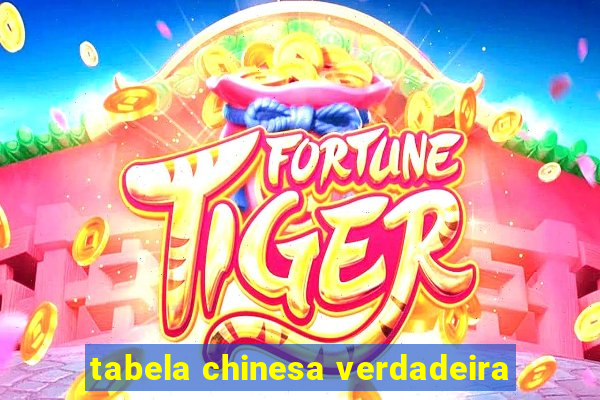 tabela chinesa verdadeira
