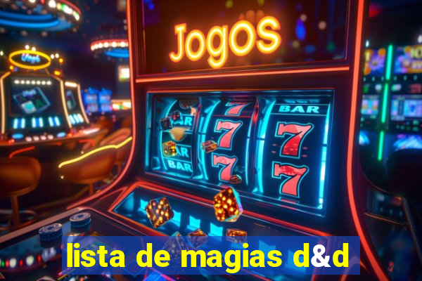 lista de magias d&d